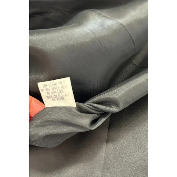 80s Victor Costa Nahdree Evening Dress Size 8 Black White Flower Off Shoulder - Picture 9 of 15